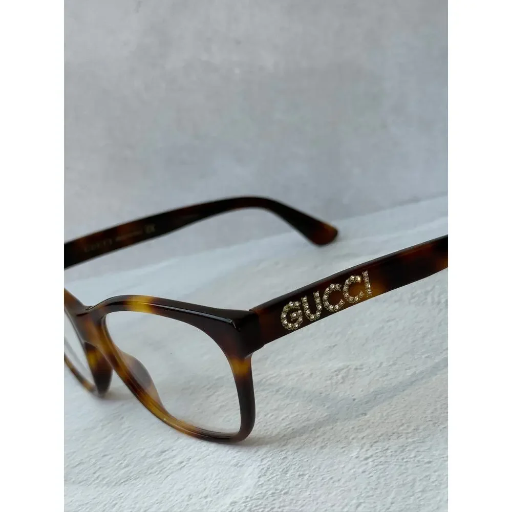 NEW Gucci GG0420O Cat Eye Eyeglasses Frames in Havana Brown